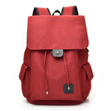 Men Women USB Charge Fashion Large Canvas Backpack