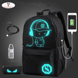 Raged Sheep School Backpack Student Luminous Animation School Bags