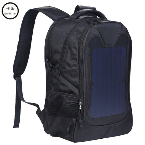 waterproof 5V Solar Battery Charging Business Travel Backpacks Bags