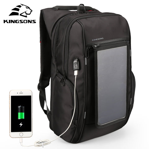 Solar Panel Backpacks Convenience Charging Laptop Backpacks
