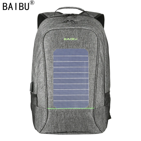 Backpack Fashion Waterproof  Laptop Backpack Solar Powered Backpack