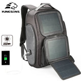 solar energy generation backpack Phone fast charging 2hrs USB interface 15.6''