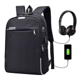 USB Charging Password Locks Anti Theft Backpack With Headphone Plug