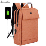 Backpack USB Charge Laptop Backpack 15.6 inch Bag Computer Backpack