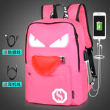 Waterproof Oxford School Backpacks Boy USB Anti-theft Charge Bag Teenager Headphone cable Bags C22